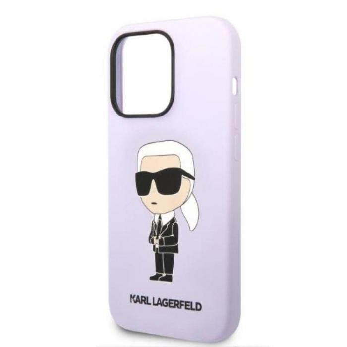 KARL LAGERFELD - Karl Lagerfeld iPhone 14 Pro Max Skal Silicone Ikonik - Lila