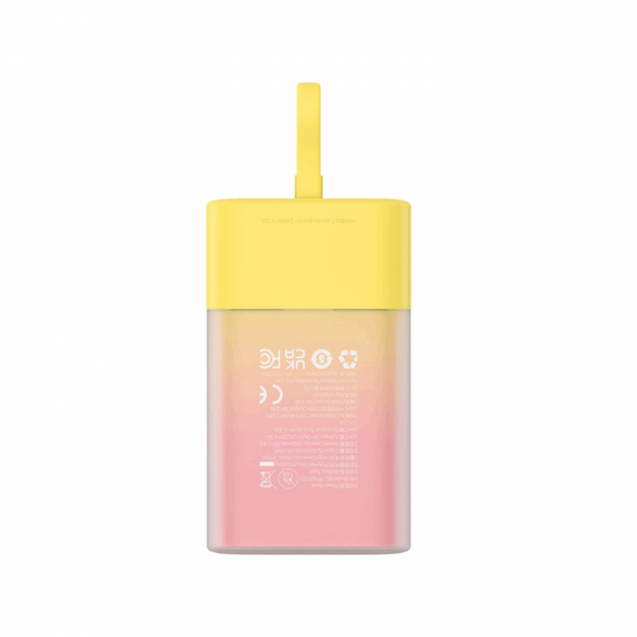 BASEUS - Baseus Powerbank 5200mAh Popsicle 20W - Gul/Rosa