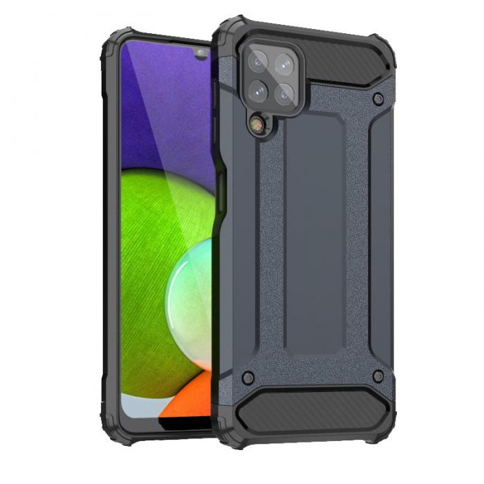 OEM - Galaxy A22 4G Skal Hybrid Armor Tough Rugged - Bl