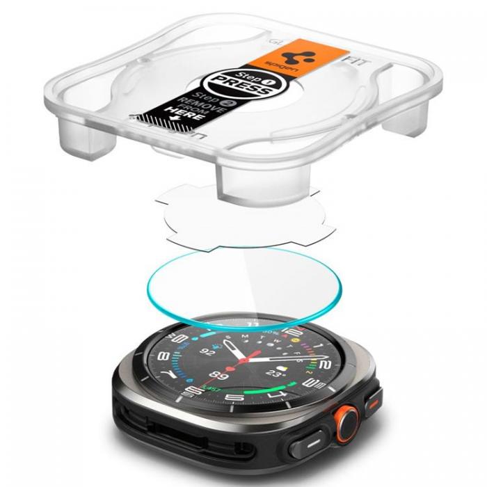 Spigen - [2-Pack] Spigen Galaxy Watch Ultra (47mm) Hrdat glas Skrmskydd EZ Fit