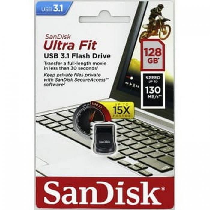 Sandisk - Sandisk Pendrive Ultra Fit 128GB USB 3.2 400MB/s