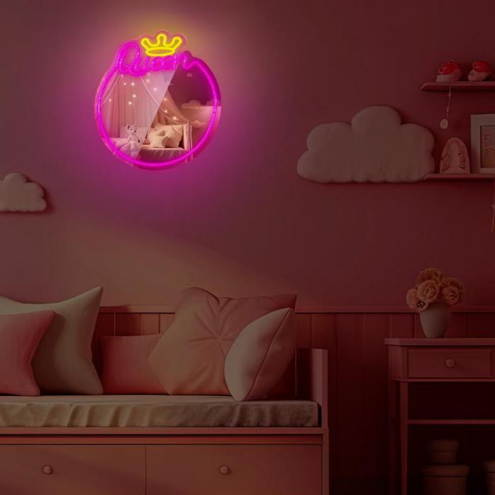 Forever Light - Forever Light Neon MIRROR LED QUEEN FM0NE04 - Rosa