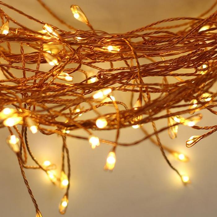 Forever Light - Forever String light Copper Twig 480LED 3m + 5m Kabel - Varm Vit