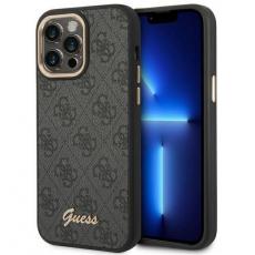 Guess - GUESS iPhone 14 Pro Max Skal 4G Vintage Gold Logo - Svart