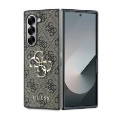 Guess - Guess Galaxy Z Fold 6 Mobilskal Läder 4G Metal Logo - Brun