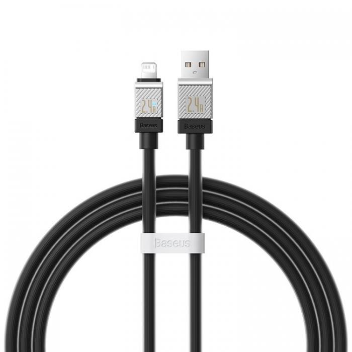 BASEUS - Baseus USB Till Lightning 1m Kabel 2.4A CoolPlay - Svart