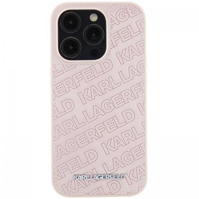 KARL LAGERFELD - KARL LAGERFELD iPhone 15 Mobilskal Quilted K Pattern - Rosa