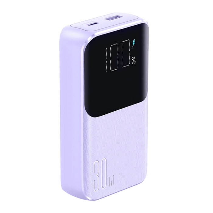 Joyroom - Joyroom Powerbank 10000mAh 30W med Lightning/USB-C Kablar - Lila