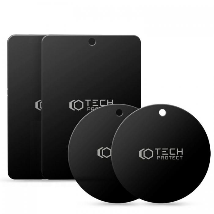 Tech-Protect - [4-Pack] Tech-Protect Metallplatta Magnetic Bilfste - Svart