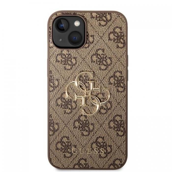 Guess - Guess iPhone 15 Mobilskal Big Metall Logo - Brun