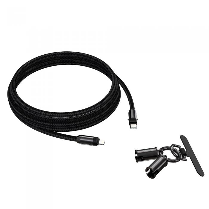 Devia - Devia 2in1 USB-C till Lightning 27W 1.2m Kabel Lanyard - Svart