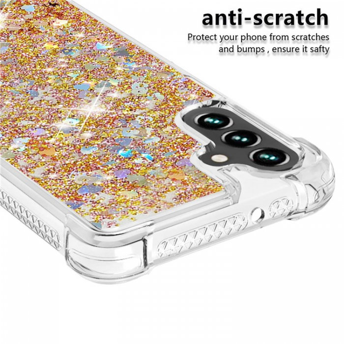 A-One Brand - Galaxy A54 5G Mobilskal YB Quicksand Glitter TPU - Guld