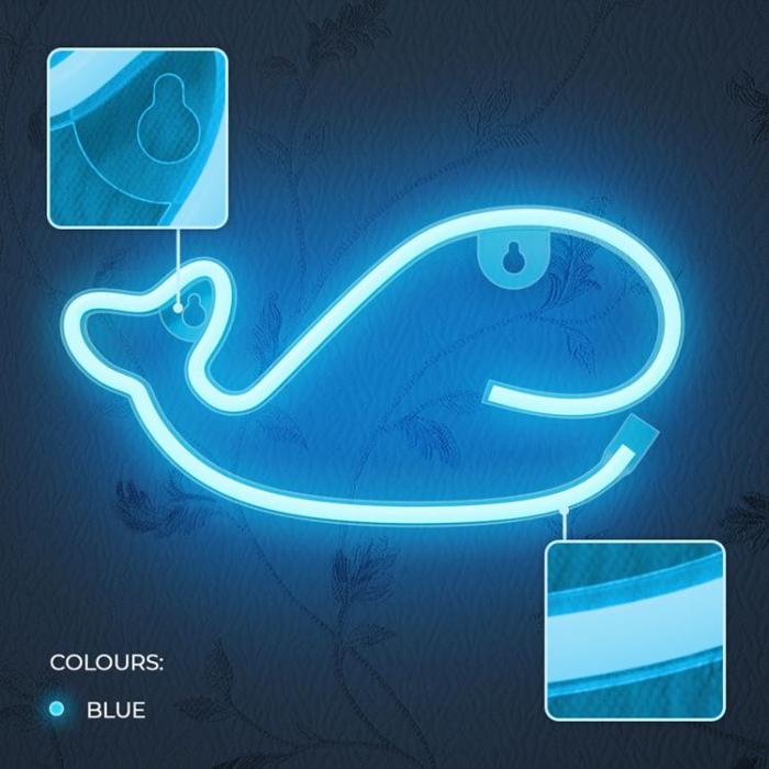 Forever Light - Forever Light LED Neon WHALE Bat + USB FLNE19 - Bl