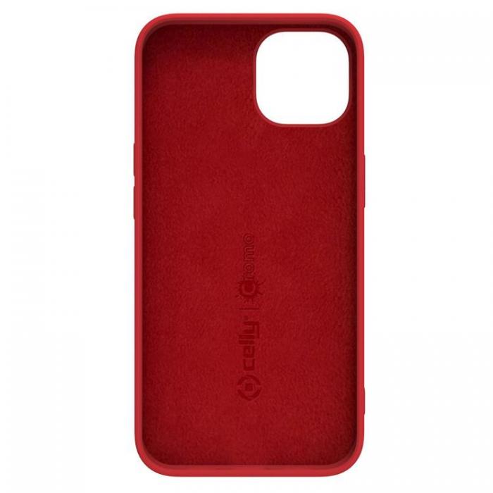 Celly - CELLY iPhone 14 Pro Skal Cromo Soft Rubber - Rd