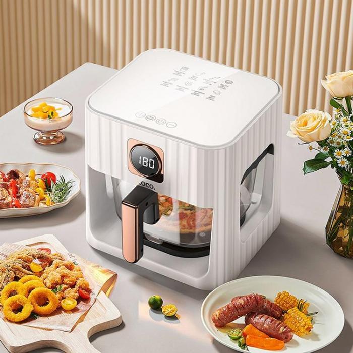 Hoco - Hoco Airfryer med Pekskrm 4.5L 1100W - Vit