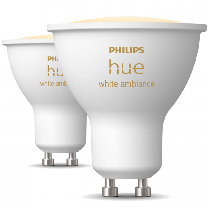 Philips - Philips Hue White Ambiance GU10 400lm 2-pack