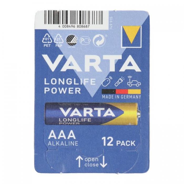 VARTA - Varta 12-st Alkaliskt Batteri R3 (AAA) Longlife