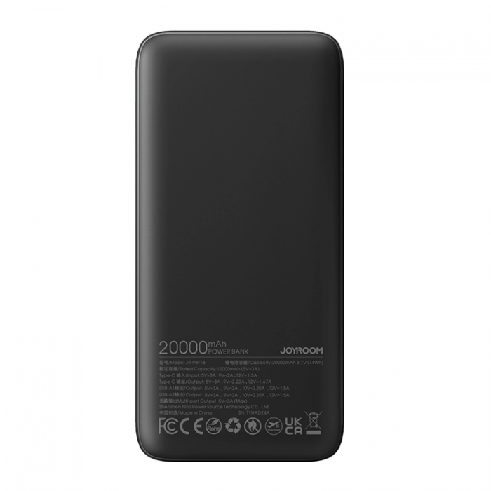 Joyroom - Joyroom Powerbank 20000 mAh 22.5W USB-C USB-A - Svart