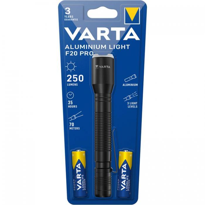 VARTA - Varta Aluminium Light F20 Pro Ficklampa 250 lm