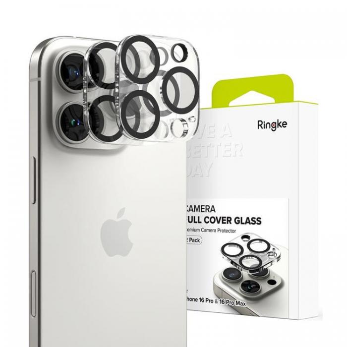 Ringke - [2-Pack] Ringke iPhone 16 Pro/16 Pro Max Kameralinsskydd Hrdat glas - Clear