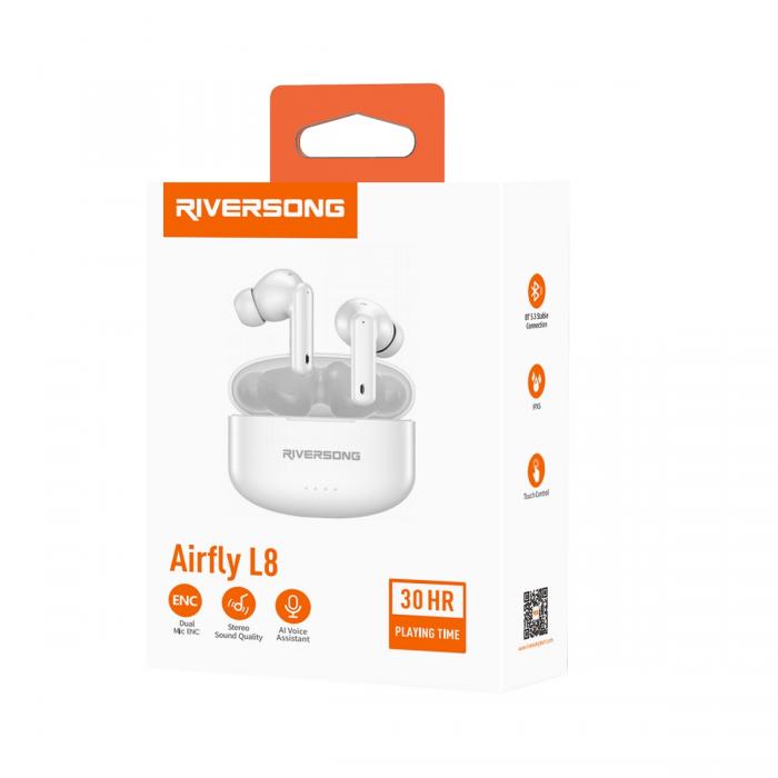 OEM - Riversong AirFly L8 TWS Bluetooth Hrlurar Vit