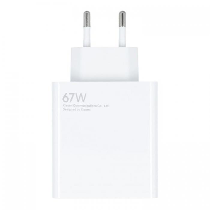 Xiaomi - Xiaomi Snabbladdare USB-A 67W QC 3.0 Bulk - Vit