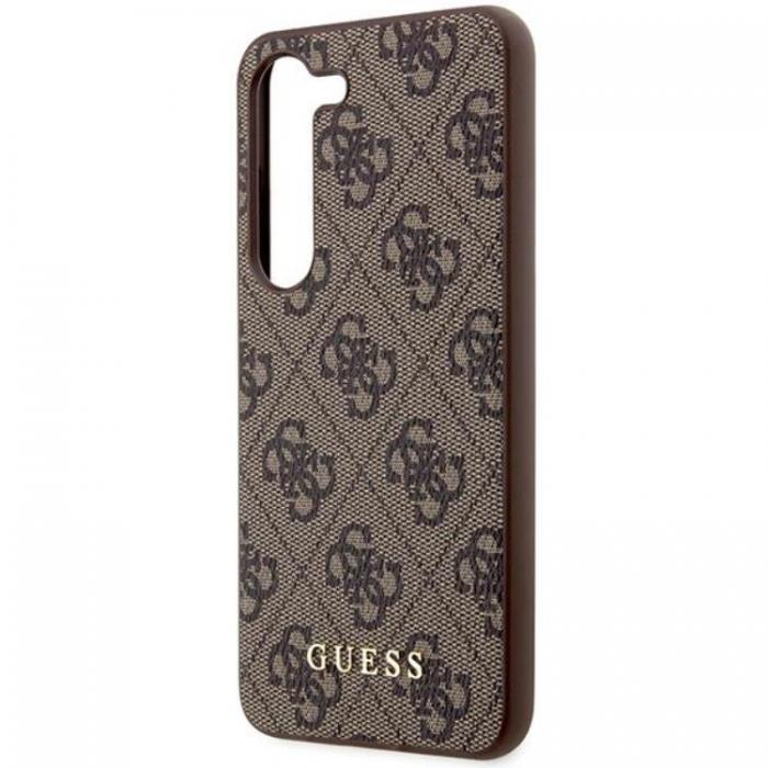 Guess - Guess Galaxy S24 Plus Mobilskal Metall Guld Logo - Brun