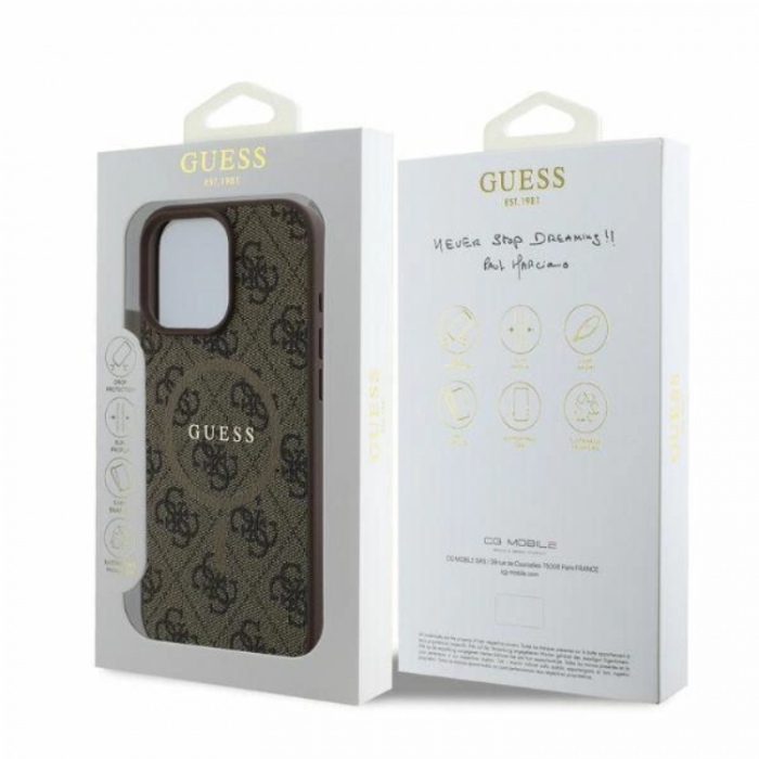 Guess - Guess iPhone 16 Pro Max Mobilskal Magsafe 4G Ring Classic Logo