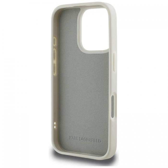 KARL LAGERFELD - Karl Lagerfeld iPhone 16 Pro Max Mobilskal 3D Rubber Double Heads - Beige