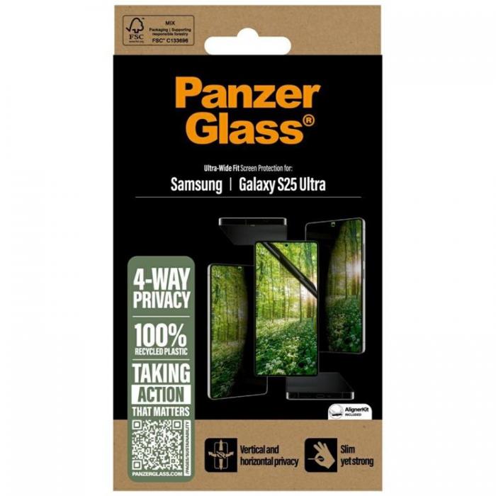 PanzerGlass - PanzerGlass Galaxy S25 Ultra Hrdat Glas Skrmskydd Privacy Eco Matrix