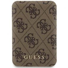 Guess - Guess Trådlös MagSafe Powerbank 5000mAh 15W 4G Metall Logo - Brun