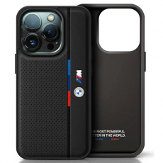 BMW - BMW iPhone 16 Pro Mobilskal Perforated Tricolor Line - Svart