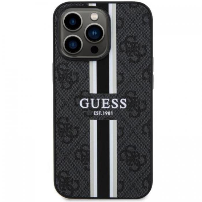 Guess - Guess iPhone 13 Pro Max Mobilskal MagSafe Printed Stripes - Svart