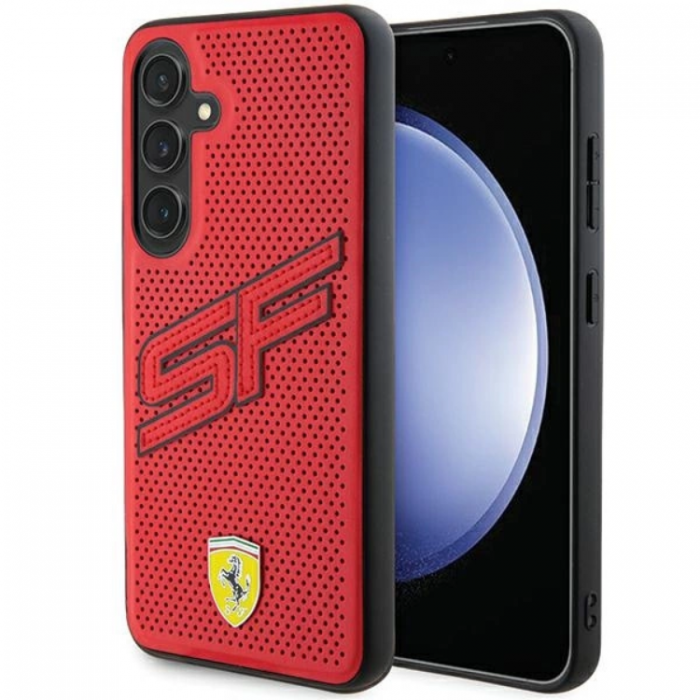 Ferrari - Ferrari Galaxy S24 Plus Mobilskal Big SF Perforated - Rd