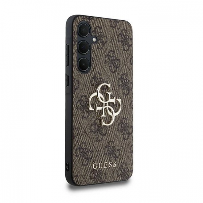 Guess - Guess Galaxy A35 5G Mobilskal Big Metall Logo - Brun