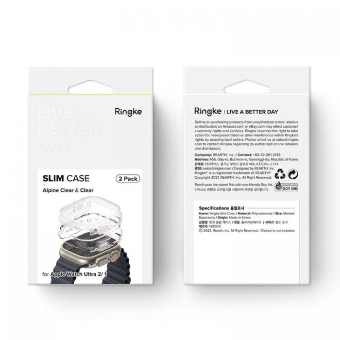 Ringke - [2-Pack] Ringke Apple Watch Ultra (49mm) Skal Slim - Clear