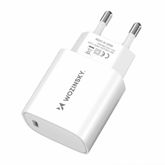 Wozinsky - Snabb Vggladdare 20W USB-C - Vit