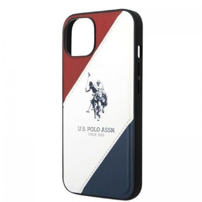 US Polo - US Polo iPhone 14 Plus Skal Tricolor Embossed - Vit