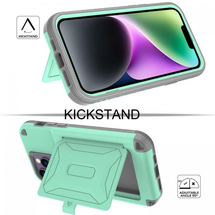 A-One Brand - iPhone 14 Plus Skal Korthllare Mirror Kickstand - Grn