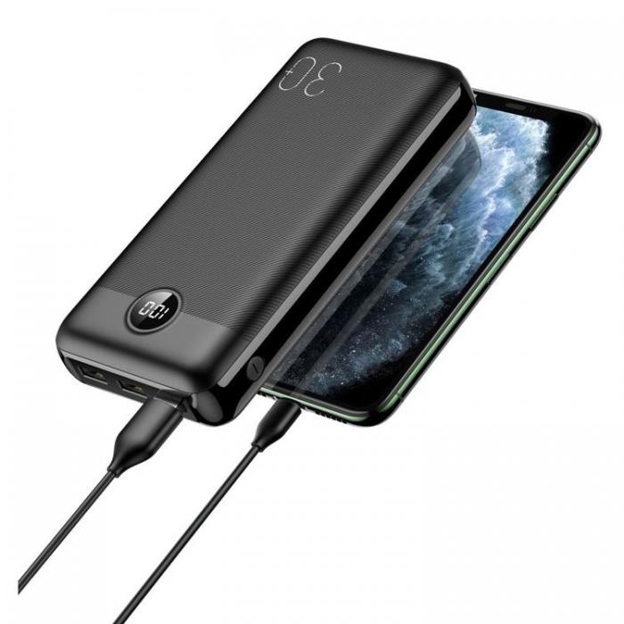 Veger - VEGER Powerbank 30000 mAh PD QC 3.0 3A 20W L30 - Svart