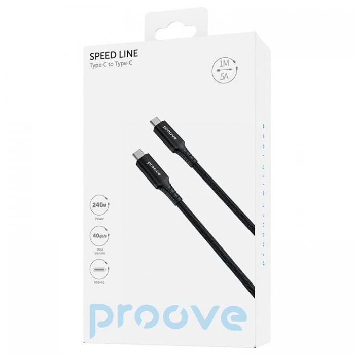 Proove - Proove USB-C - USB-C 240W Kabel 1m Speed Line - Svart