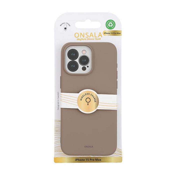 Onsala - Onsala iPhone 15 Pro Max Mobilskal Magsafe Silicone - Summer Sand