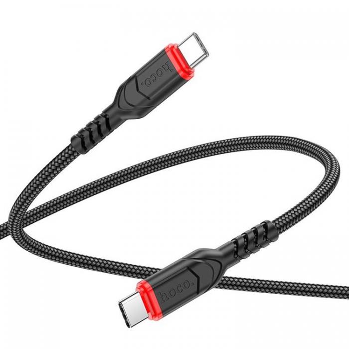 Hoco - Hoco USB-C till USB-C 60W 3A 3m Kabel X59 - Svart