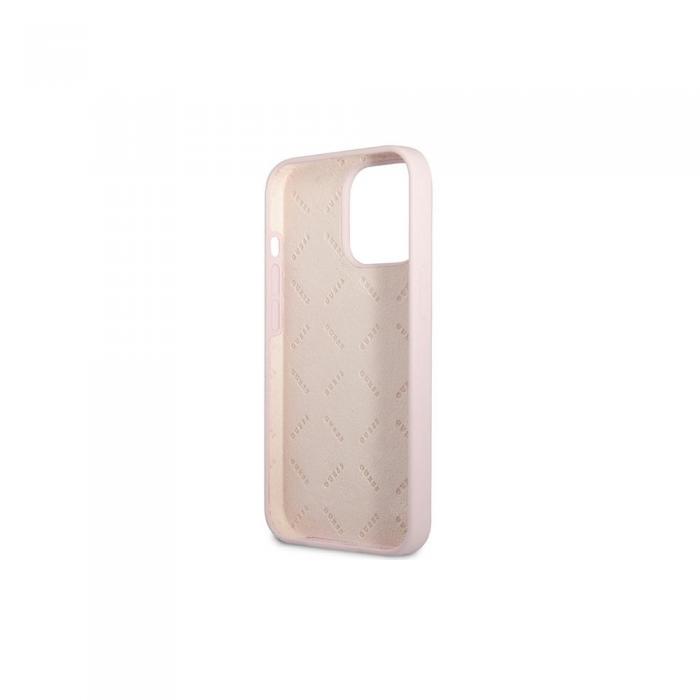 Guess - Guess iPhone 13 Pro Skal Silikon Triangel Logga Lila