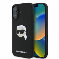 KARL LAGERFELD - KARL LAGERFELD iPhone 16 Mobilskal Magsafe Silikon Karl Head Print