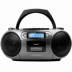 AIWA - AIWA Kassettradio CD/FM-Radio/Kassettband/USB/BT - Mörkgrå