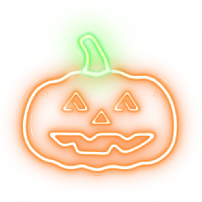 Neolia - Neolia LED Neon PLEXI PUMPKIN MED STAM NNE13 - Orange/Grn