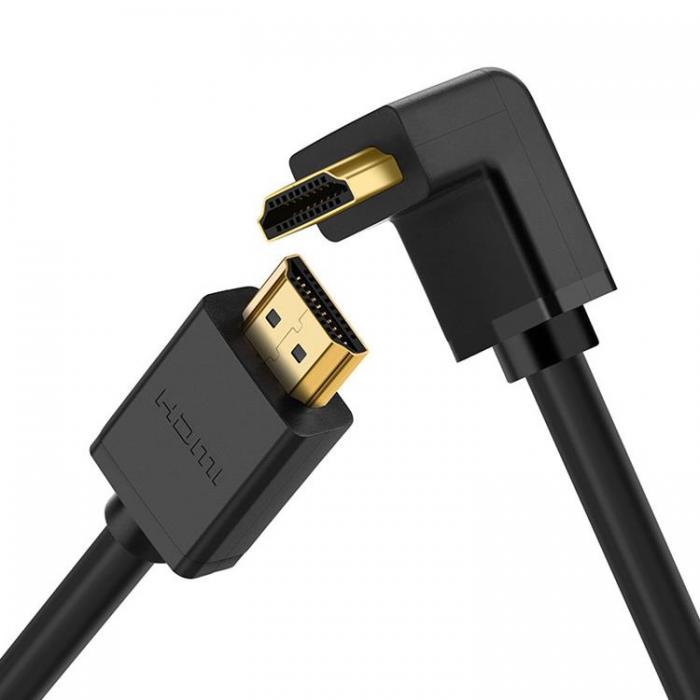 Ugreen - Ugreen Angled HDMI Kabel 90 4K 1m - Svart