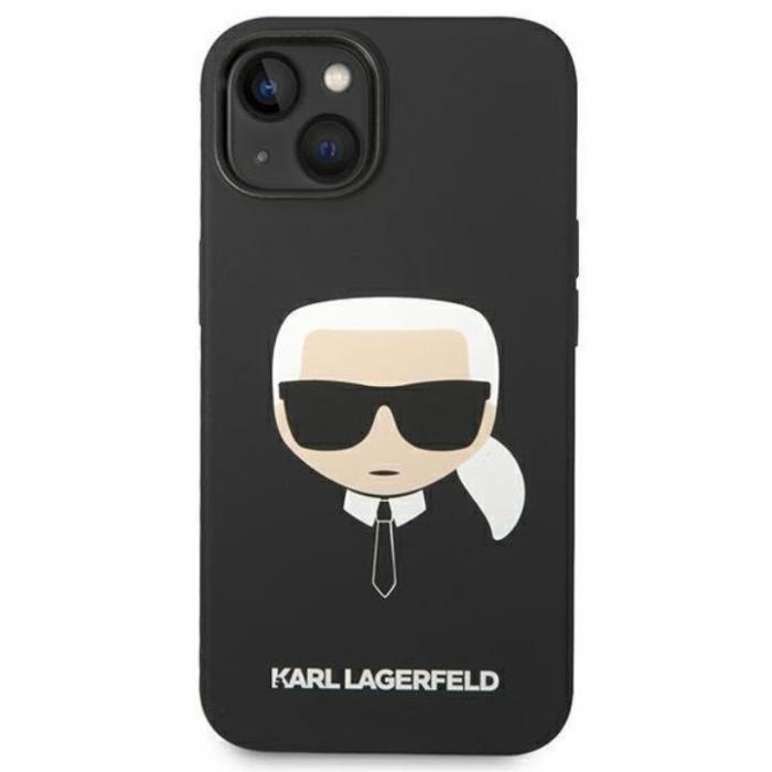 KARL LAGERFELD - Karl Lagerfeld iPhone 14 Skal Czarny Silicone Karl`s Head - Svart