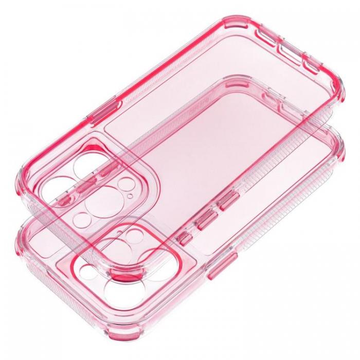 A-One Brand - iPhone 16 Pro Mobilskal Matrix Clear - Rosa